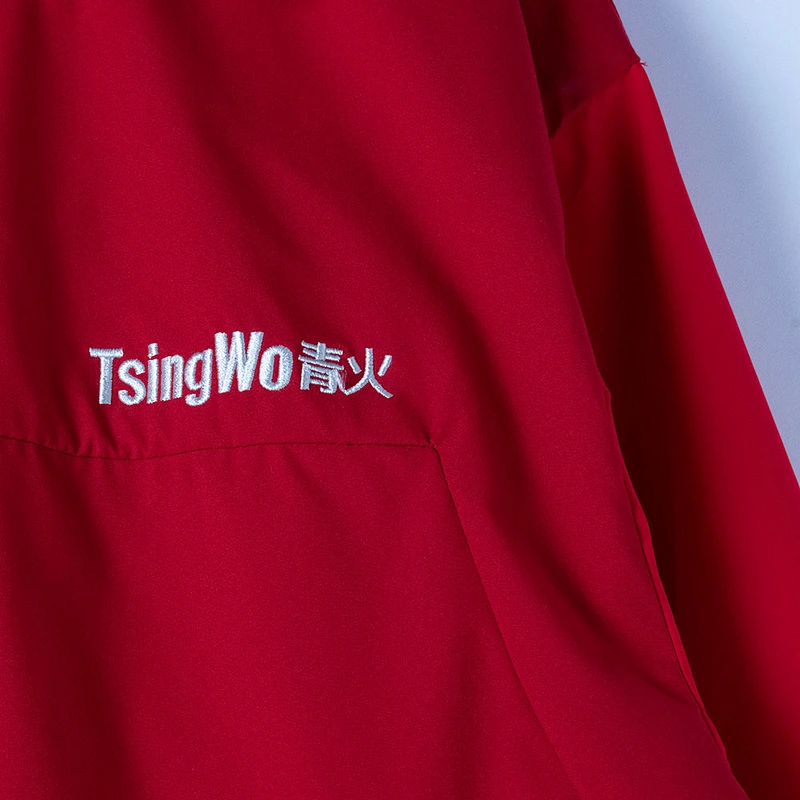 embroidered logo windbreaker
